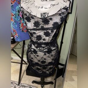 Akira brand new lace/nude corset mini dress size XL
